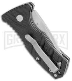 Boker Stubby Strike Black Automatic Knife - Stonewash -Elite Knives Shop Boker Stubby Strike CA Legal Auto SW 01BO440NSOI BHQ 99646 jr side large