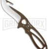 Buck Knives Buck PakLite Large Skinner Guthook Brown Fixed Blade Knife - Satin Recurve