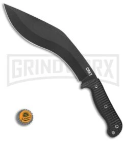 CRKT 2742 Johnson KUK Tactical Black Fixed Blade Knife - Black Kukri -Elite Knives Shop CRKT Johnson KUK Tactical Kukri black BHQ 76695 er bottlecap large