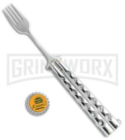 Caliber Gourmet Silver Fork Butterfly Trainer -Elite Knives Shop Caliber Gourmet Silver Fork Butterfly trainer BP 19522 er size large
