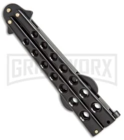 Caliber Gourmet Black Bottle Opener Butterfly Trainer -Elite Knives Shop Caliber Gourmet black bottle opener Butterfly trainer BP 19521 er side large