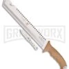 Camillus Carnivore X Tan Zytel Machete W/ Fixed Blade Knife - Satin Plain