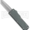 Chud Gray OTF Automatic Knife - Stonewash Tanto Plain
