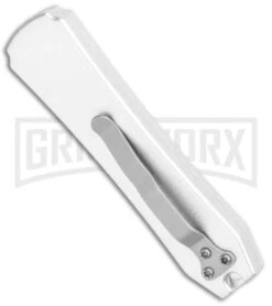 Coffin Blaster Silver DA/OTF Automatic Knife - Tanto Two-Tone -Elite Knives Shop Coffin Blaster Silver DA OTF Auto Tanto TT GX 34341 jr side large