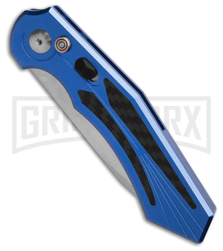 Diablo Automatic Knife Blue Aluminum - Satin Plain 2 Diablo Automatic Knife Blue Aluminum - Satin Plain - Image 2