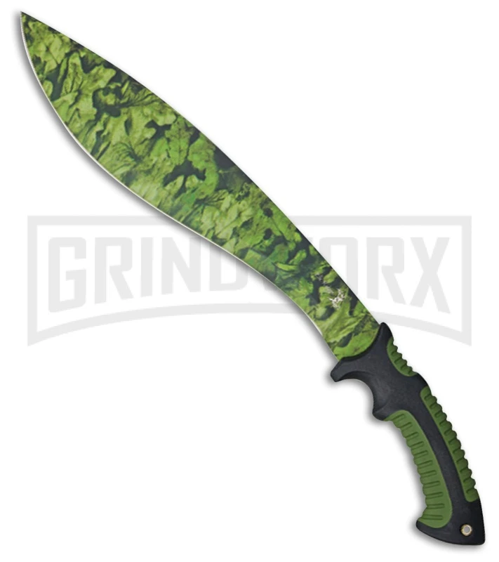 Elk Ridge Bolo Black/Green Rubber 19.5" Machete - Camo Plain 1 Elk Ridge Bolo Black/Green Rubber 19.5" Machete - Camo Plain