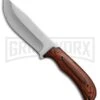 Elk Ridge Mystifier Brown Pakkawood Fixed Blade Knife - Satin Plain