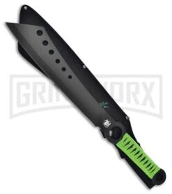Frost Cutlery Tac Assault Zombie Cleaver Green Machete - Black Plain
