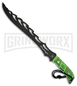 Frost Cutlery Tac Xtreme Zombie Dragon Tail Machete - Black Plain