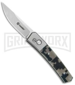Ganzo Knives G7362-CA Tan Camo G-10 Automatic Knife - Stonewash Plain