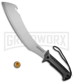 Gerber Broadcut Machete Fixed Blade - Bead Blast Plain -Elite Knives Shop Gerber Broadcut Machete BB 31 003152 BHQ 53939 jr bottlecap large