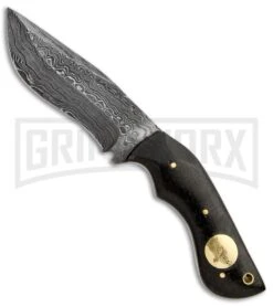 Tallen Wallaby Mini Kukri Micarta Fixed Blade - Damascus Plain