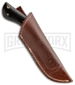 Tallen Wallaby Mini Kukri Micarta Fixed Blade - Damascus Plain -Elite Knives Shop Grindworx Wallaby Mini Kukri BP 28091 jr sheath large