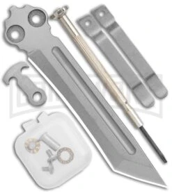 Instaknives Aluminum Balisong Tanto Trainer/Live Blade - Satin Dull/Plain -Elite Knives Shop Instaknives Silver Balisong Tanto Trainer Blade GX 37599 jr extra large