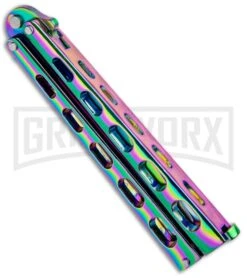 Jaguar Spectrum Balisong Butterfly Knife - Spectrum -Elite Knives Shop Jaguar Champagne Balisong Butterfly Spectrum BUTT 1090RB GX 34201 jr side large