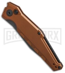 Kershaw Launch 7 Galyean Earth Brown Automatic Knife - Black Plain -Elite Knives Shop Kershaw Galyean Launch 7 Earth Brown black BHQ 75928 er spine large