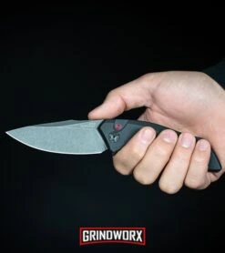 Kershaw Launch 1 Red Aluminum Automatic Knife - Blackwash Plain -Elite Knives Shop Kershaw Launch 1 Automatic Knife Black Aluminum BlackWash 7100BW BHQ 27374 kp in hand web large