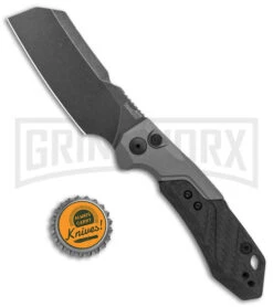 Kershaw Launch 14 Automatic Knife Cleaver Gray Aluminum - Black Stonewash Plain -Elite Knives Shop Kershaw Launch 14 Auto Cleaver BlackWash 7850 BHQ 139777 jr bottlecap large