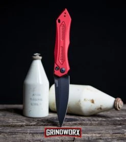 Kershaw Launch 6 Red Automatic Knife - Black Plain -Elite Knives Shop Kershaw Launch 6 Automatic Knife Red Aluminum Black 7800RDBLK BHQ37456 kp wood bottles web large