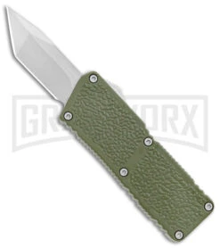 Lightning Fireball OD Green D/A OTF Automatic Knife - Tanto Satin Plain
