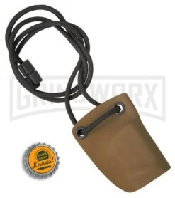 Linos Kydex Boker Kalashnikov Neck Sheath W/ Black Cord - Coyote Brown -Elite Knives Shop Linos Kydex Sheath boker kalashnikov coyote brown BHQ 68497 er size large