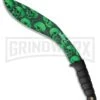 M-Tech Boomerang Kukri Black Fixed Blade Knife - Green Plain