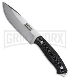 M-Tech Evolution Steadfast Large Black Micarta Fixed Blade Knife - Satin Plain