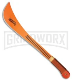 Marbles Swamp Master Machete (24.25") Wire Wrapped Wood - Orange Plain