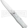 Mikov 241 Predator ABS Gray Automatic Leverlock Knife - Satin Bayo