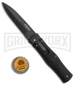 Mikov 241 Tactical Predator Automatic Leverlock Knife + Sheath - Black Dagger -Elite Knives Shop Mikov 241 Tactical Predator LL Auto Sheath Black BHQ 85223 jr bottlecap large