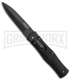 Mikov 241 Tactical Predator Automatic Leverlock Knife + Sheath - Black Dagger