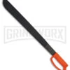 Ontario 22" Heavy Duty Machete Orange Fixed Blade Knife - Black