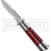 Regal Red Wood Balisong Butterfly Knife - Satin Serr