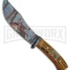 Rite Edge Howler Deer Imitation Stag Fixed Blade Knife - Blue Plain