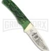 Rite Edge Hunting Heritage Club Large Green Ram's Horn Fixed Blade Knife