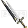 Rite Edge Knights Of Templar Dagger Gray Fixed Blade Knife - Mirror Plain