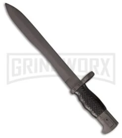 Rite Edge Spanish Cetme Black Aluminum Fixed Blade Knife - Black Plain
