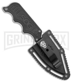 SOG Instinct Black G-10 Fixed Blade Knife (2.3" Satin) NB1012 -Elite Knives Shop SOG Instinct Fixed Blade Black G 10 Satin BHQ 28203 jr sheath large