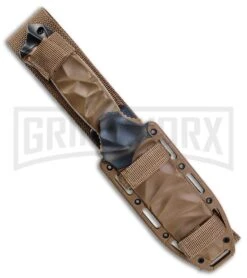 Schrade SCHF40D Brown TPE Fixed Blade Knife - Black Plain -Elite Knives Shop Schrade 11in brown TPE black SCHF40D BHQ 62024 er sheath large