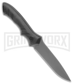 Schrade SCHF31 Fixed Blade Knife - Gray Plain -Elite Knives Shop Schrade SCHF31 DP Fixed Blade Black TPE Gray BHQ 28765 jr spine large