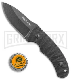 Schrade SCHF57 Black G-10 Fixed Blade Knife - Black Plain -Elite Knives Shop Schrade SCHF57 full tang black G10 black BHQ 62041 er size large