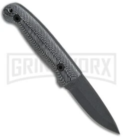 Schrade Small Frontier Micarta Fixed Blade With Ferro Rod - Black SW Plain -Elite Knives Shop Schrade Small Frontier Ferro Rod Micarta Black SW SCHF56M BHQ 62040 jr spine large