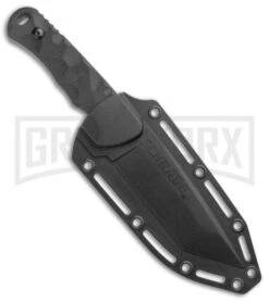 Schrade Regime Black G-10 Tanto Fixed Blade Knife - Black Plain -Elite Knives Shop Schrade Tanto Fixed AUS 8 Steel Balck G 10 Black BHQ 125128 jr sheath large