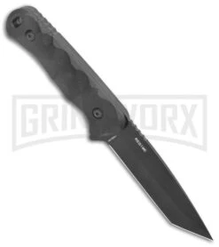 Schrade Regime Black G-10 Tanto Fixed Blade Knife - Black Plain -Elite Knives Shop Schrade Tanto Fixed AUS 8 Steel Balck G 10 Black BHQ 125128 jr spine large