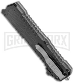 Schrade SCHOTF3B Viper OTF Assisted Opening Knife - Black Plain -Elite Knives Shop Schrade Viper OTF Assisted Opening Knife Black SCHOTF3B BHQ 11577 jr side large