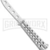 Silver Star Butterfly Stainless Steel Trainer Knife - Satin