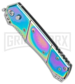 Elite Knives Shop -Elite Knives Shop Super Knife Croc Auto Stainless Rainbow Spectrum Spectrum Serr GX 34964 jr spine large