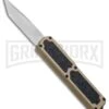 Titan Tan D/A OTF Automatic Knife - Tanto Satin