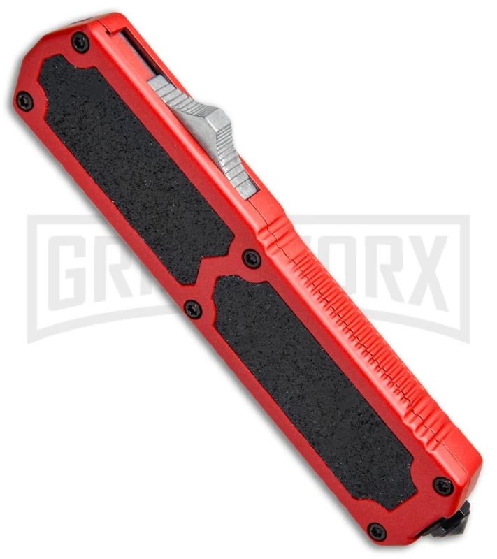 Titan Red D/A OTF Automatic Knife - Dagger Black Serr 2 Titan Red D/A OTF Automatic Knife - Dagger Black Serr - Image 2