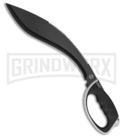 United Cutlery 15" Colombian Survival Kukri Fixed Blade Knife - Black Plain